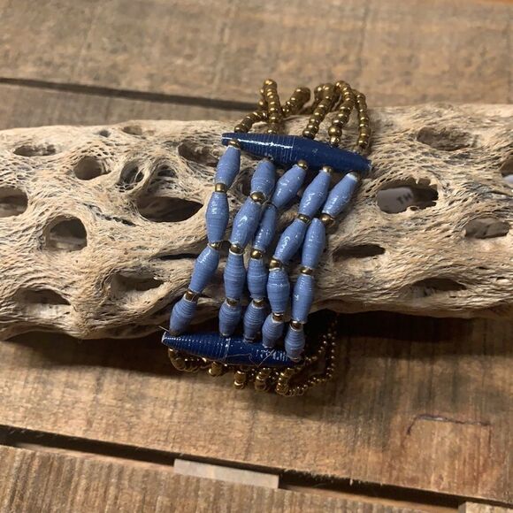 NWT 31 Bits Recycled Paper Bead Bracelet - Picture 3 of 4